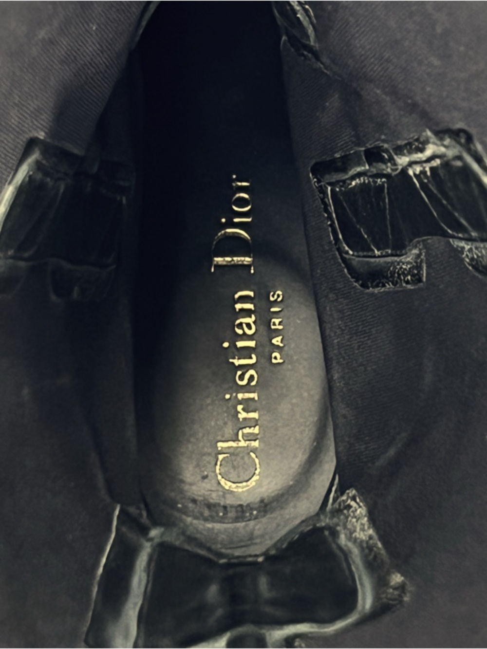 Christian Dior Black D-Fight Womens leather calf-high boots Size 37 from Italy - Picture 12 of 16